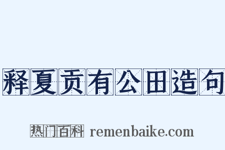 释夏贡有公田造句是什么意思的图片